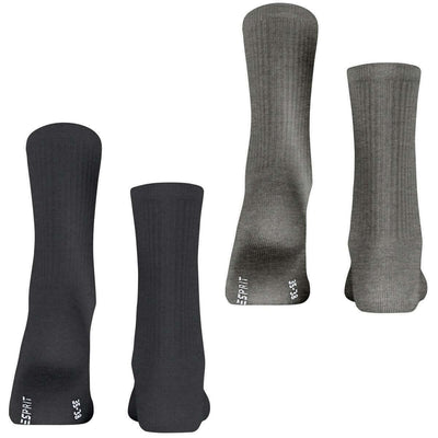 Esprit Grey Basic Tennis 2 Pack Socks