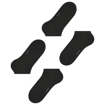 Esprit Grey Basic Uni 2 Pack Sneaker Socks