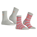 Esprit Grey Block Stripe 2-Pack Socks
