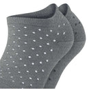 Esprit Grey Fine Dot 2 Pack Sneaker Socks