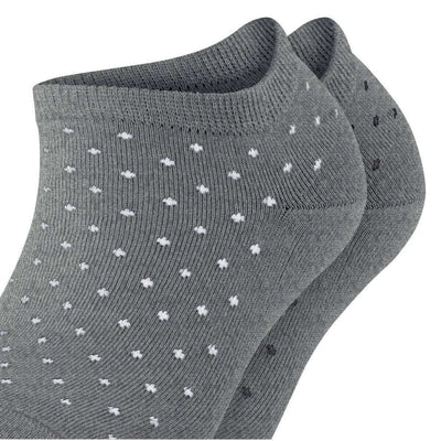 Esprit Grey Fine Dot 2 Pack Sneaker Socks