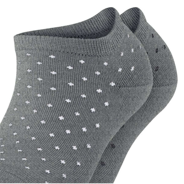 Esprit Grey Fine Dot 2 Pack Sneaker Socks