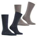 Esprit Grey Fine Dot 2 Pack Socks