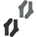 Esprit Grey Fine Dot 2 Pack Socks