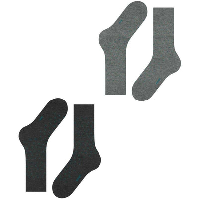 Esprit Grey Fine Dot 2 Pack Socks
