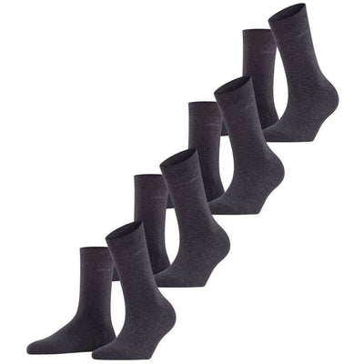 Esprit Grey Solid 4 Pack Socks