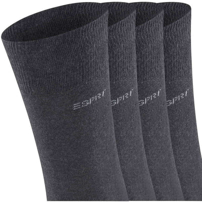 Esprit Grey Solid 4 Pack Socks