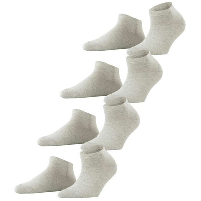 Esprit Grey Solid Sneaker 4 Pack Socks