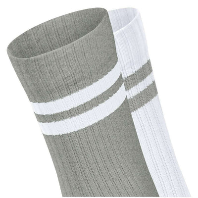 Esprit Grey Tennis Stripe 2 Pack Socks