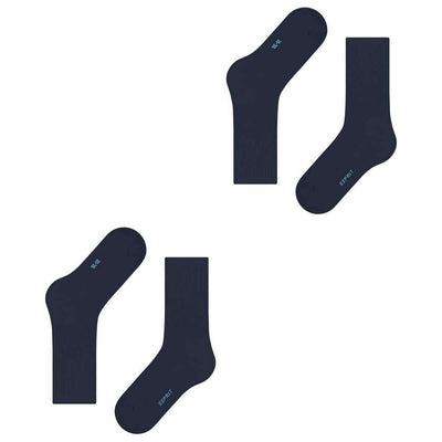 Esprit Navy Basic Tennis 2 Pack Socks