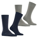 Esprit Navy Fine Dot 2 Pack Socks