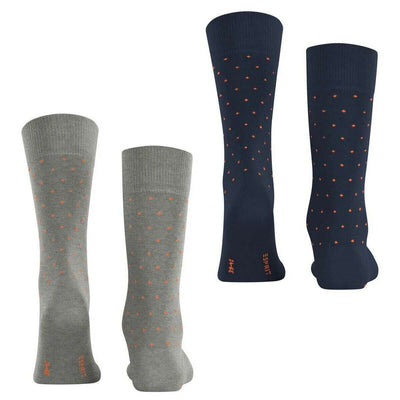 Esprit Navy Fine Dot 2 Pack Socks