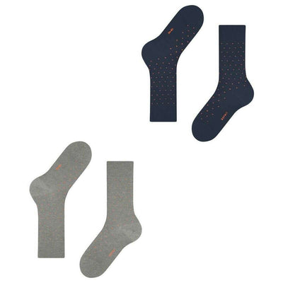 Esprit Navy Fine Dot 2 Pack Socks