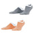 Esprit Orange Allover Stripe 2 Pack Sneaker Socks