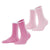 Esprit Pink Allover Stripe 2 Pack Socks