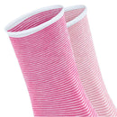 Esprit Pink Allover Stripe 2 Pack Socks
