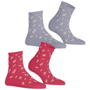 Esprit Pink Twig Short 2 Pack Socks