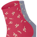 Esprit Pink Twig Short 2 Pack Socks