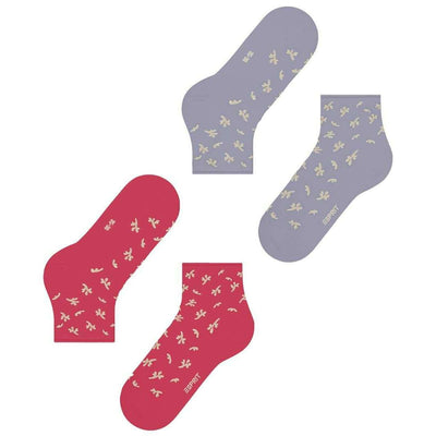 Esprit Pink Twig Short 2 Pack Socks