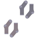 Esprit Purple Fine Line 2 Pack Socks