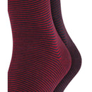 Esprit Red Allover Stripe 2 Pack Socks