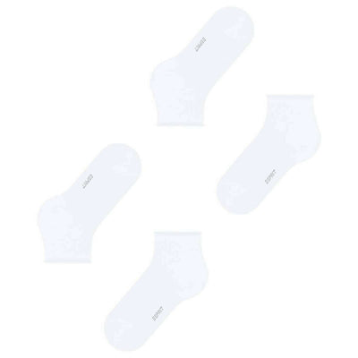 Esprit White Basic Pure 2 Pack Short Socks