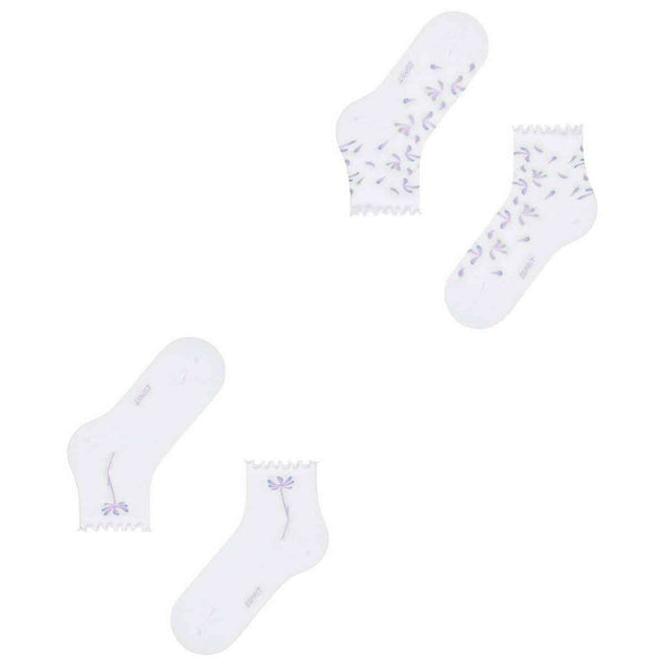 Esprit White Blossom 2 Pack Socks