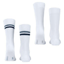 Esprit White Tennis Stripe 2 Pack Socks