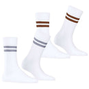 Esprit White Tennis Stripe 2 Pack Socks