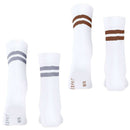 Esprit White Tennis Stripe 2 Pack Socks