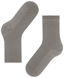 Falke Grey Shiny Rib Socks