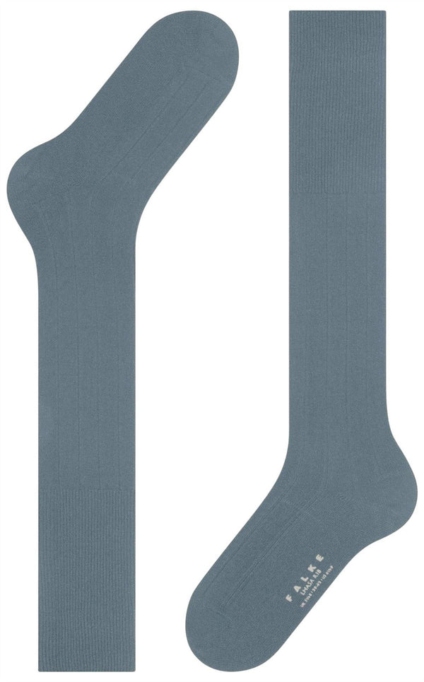 Falke Blue Lhasa Rib Knee High Socks