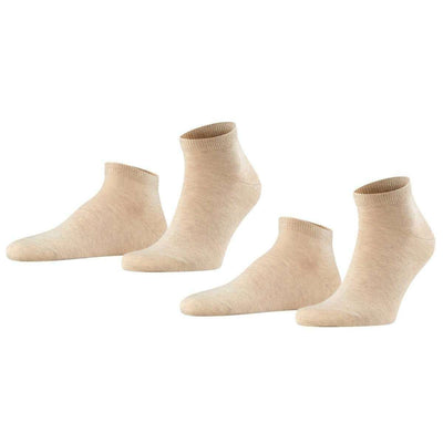 Falke Beige Happy 2 Pack Sneaker Socks