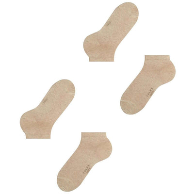 Falke Beige Happy 2 Pack Sneaker Socks