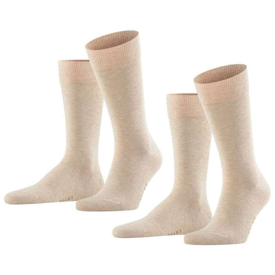 Falke Beige Happy 2 Pack Socks