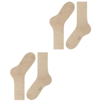 Falke Beige Happy 2 Pack Socks