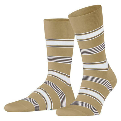 Falke Beige Marina Stripe Socks