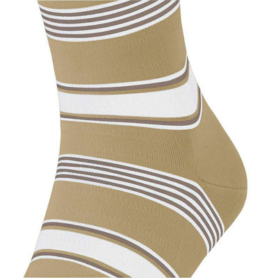 Falke Beige Marina Stripe Socks