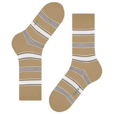 Falke Beige Marina Stripe Socks