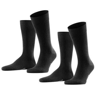 Falke Black Happy 2 Pack Socks