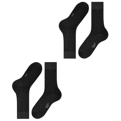 Falke Black Happy 2 Pack Socks
