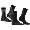 Falke Black Happy Stripe 2 Pack Socks