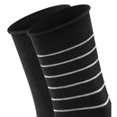 Falke Black Happy Stripe 2 Pack Socks
