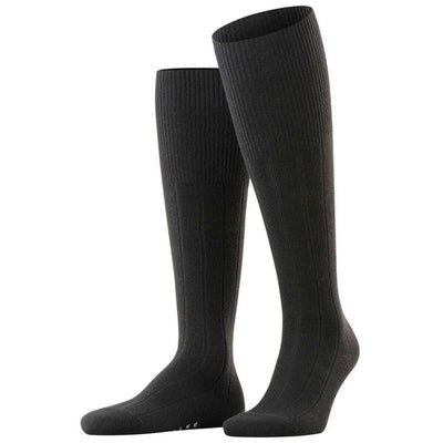 Falke Black Lhasa Rib Knee High Socks