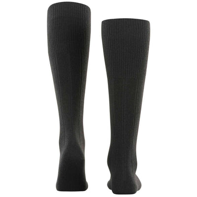 Falke Black Lhasa Rib Knee High Socks