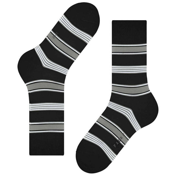 Falke Black Marina Stripe Socks