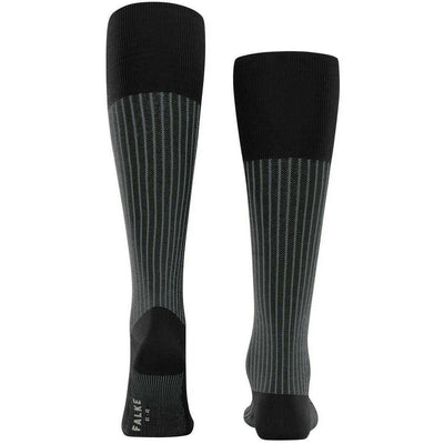 Falke Black Oxford Stripe Knee High Socks