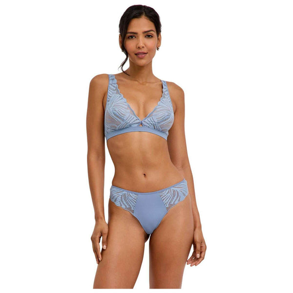 Falke Blue Delicate Touch Triangle Bralette