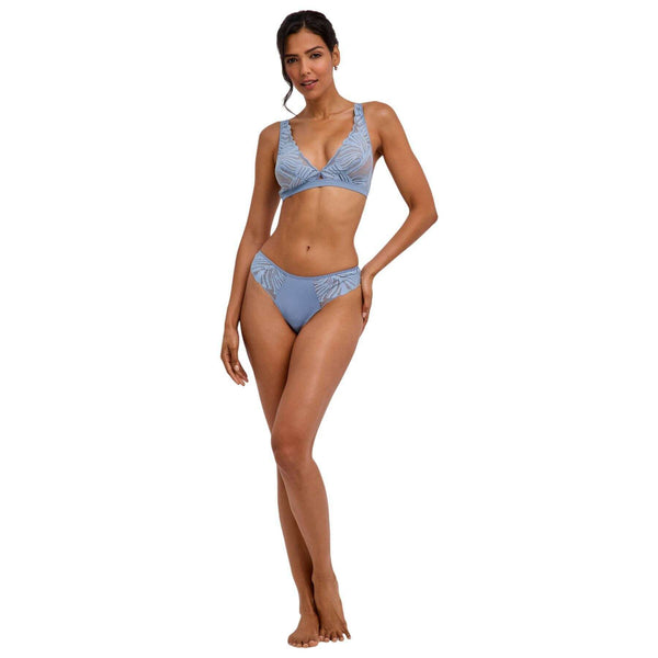 Falke Blue Delicate Touch Triangle Bralette