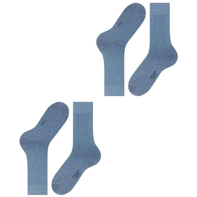 Falke Blue Happy 2 Pack Socks